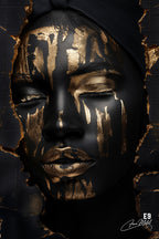 Masque Doré - Plaque Aluminium Art Luxe Ultra HD