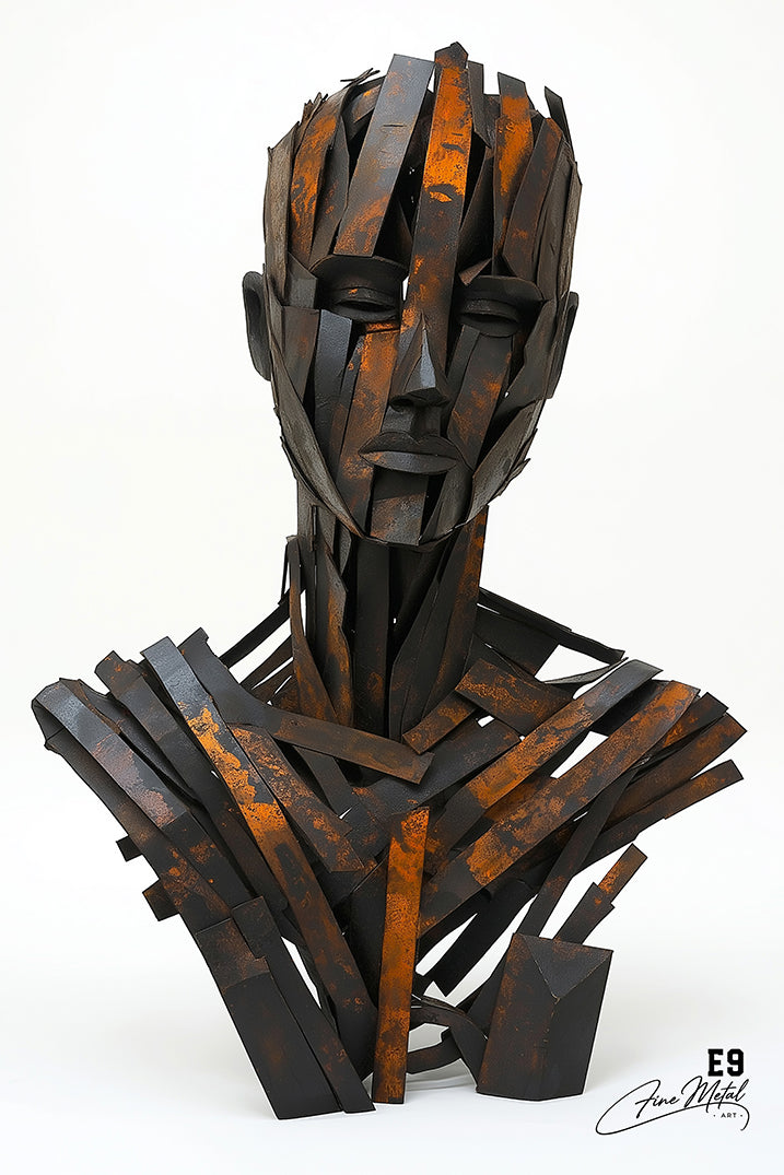 Buste Fragmenté - Plaque Aluminium Art Contemporain Ultra HD