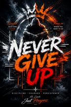 Never Give Up I - Impression sur aluminium HD | E9 Fine Metal Art
