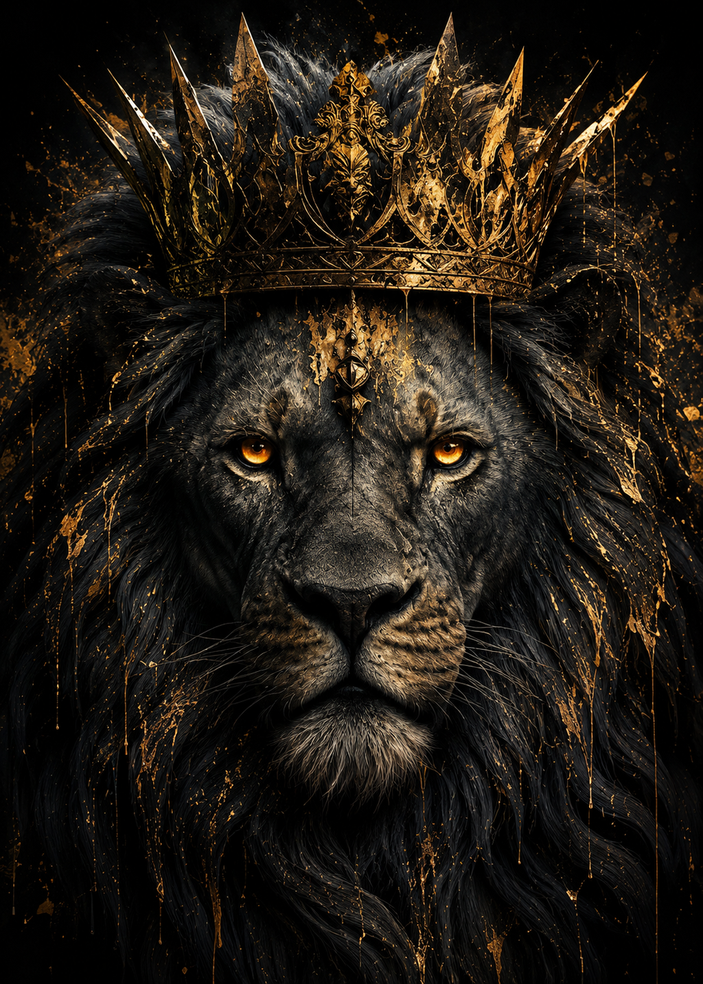 King Lion - Impression sur aluminium HD | E9 Fine Metal Art