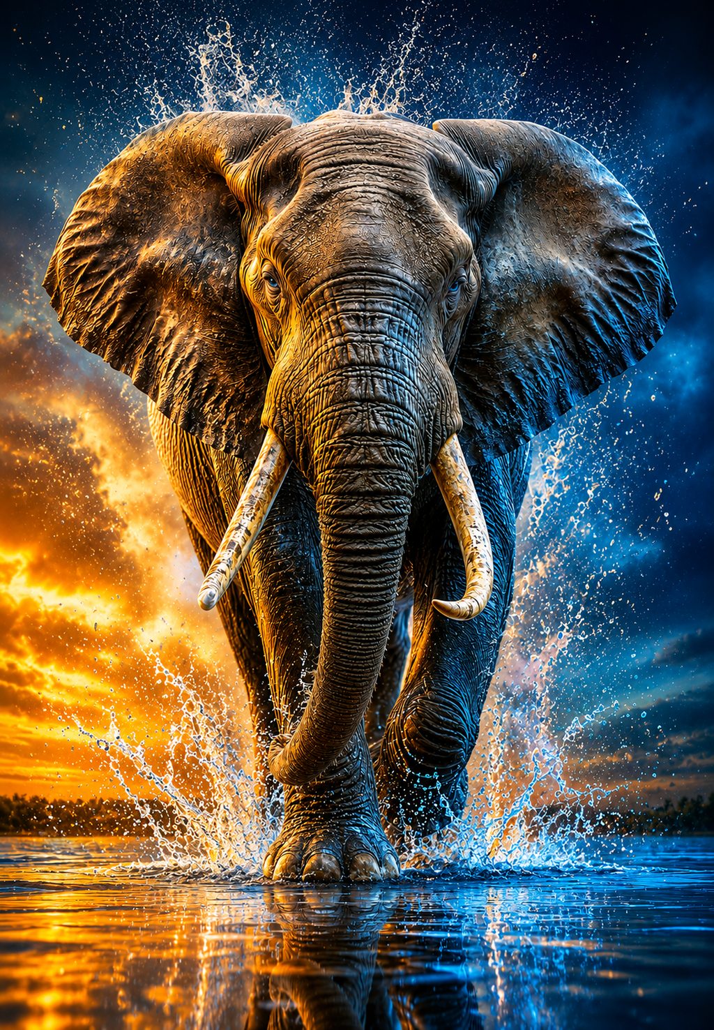 Fire & Ice Titan - Impression sur aluminium HD | E9 Fine Metal Art