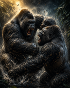 Clash of Titans - Impression sur aluminium HD | E9 Fine Metal Art
