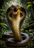King Cobra - Impression sur aluminium HD | E9 Fine Metal Art