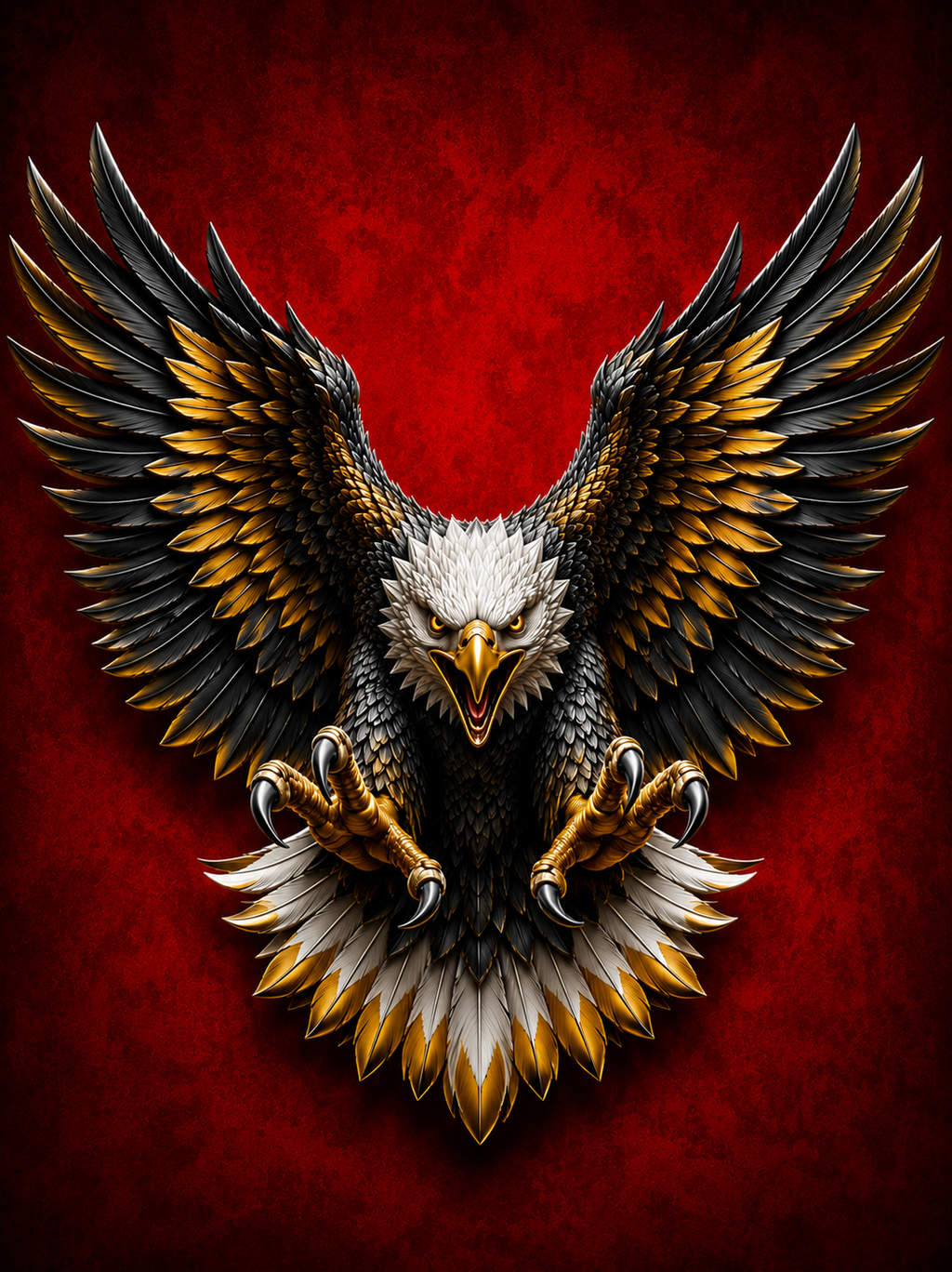 Blood Eagle - Impression sur aluminium HD | E9 Fine Metal Art
