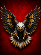 Blood Eagle - Impression sur aluminium HD | E9 Fine Metal Art