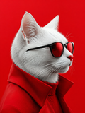 Crazy Cat - Impression sur aluminium HD | E9 Fine Metal Art