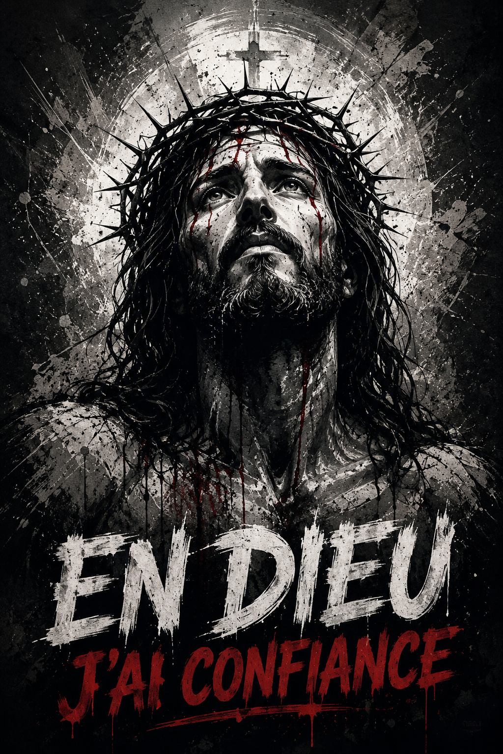 En Dieu J'ai Confiance - Impression sur aluminium HD | E9 Fine Metal Art