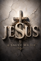Jésus a Sauvé Ma Vie - Impression sur aluminium HD | E9 Fine Metal Art