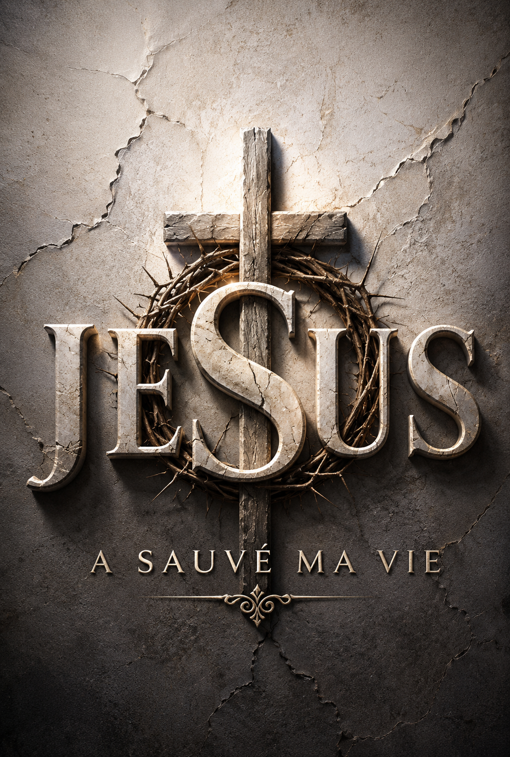 Jésus a Sauvé Ma Vie - Impression sur aluminium HD | E9 Fine Metal Art