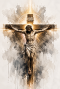 INRI - Lumière du Sacrifice - Impression sur aluminium HD | E9 Fine Metal Art