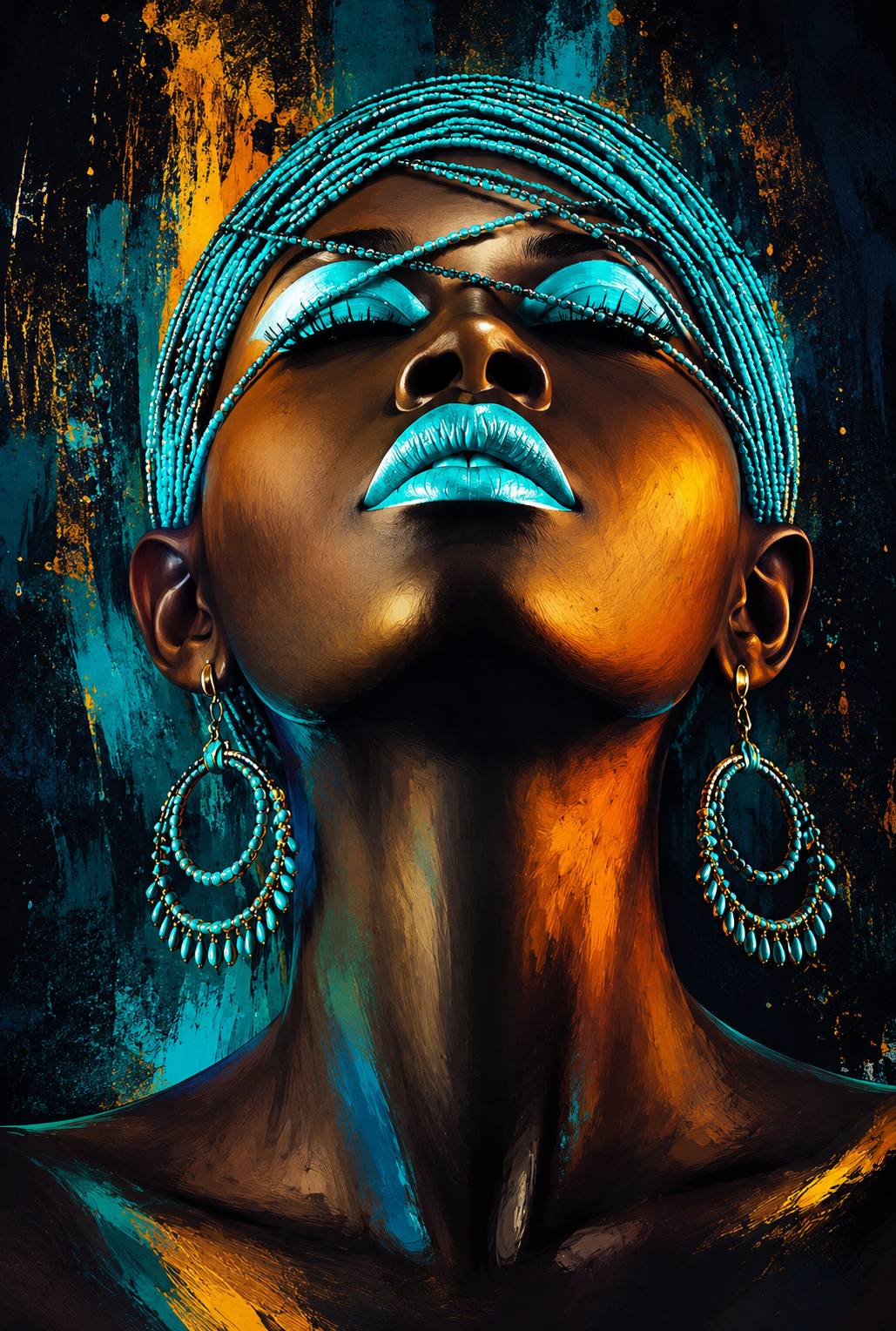Turquoise Rising - Impression sur aluminium HD | E9 Fine Metal Art