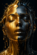 Liquid Duality - Impression sur aluminium HD | E9 Fine Metal Art