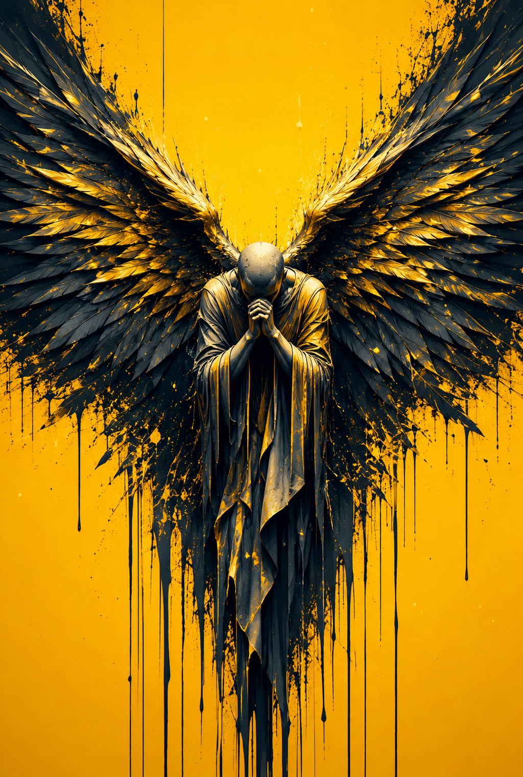 Golden Wings - Impression sur aluminium HD | E9 Fine Metal Art