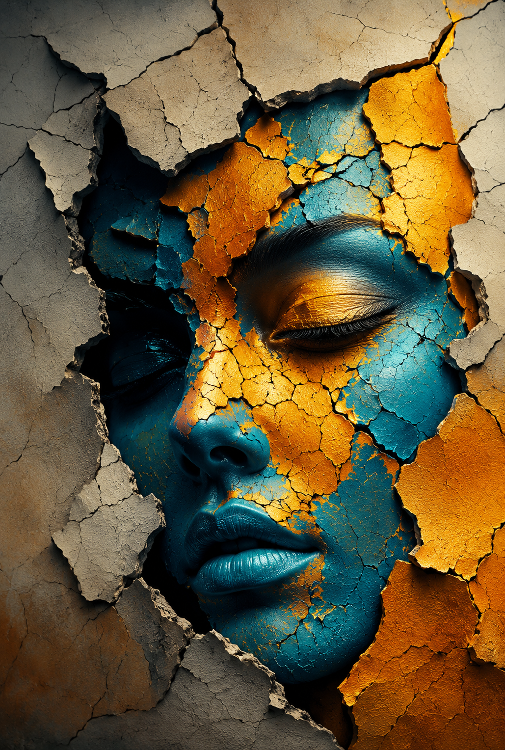 Cracked Soul - Impression sur aluminium HD | E9 Fine Metal Art