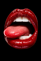 Red Lips - Impression sur aluminium HD | E9 Fine Metal Art
