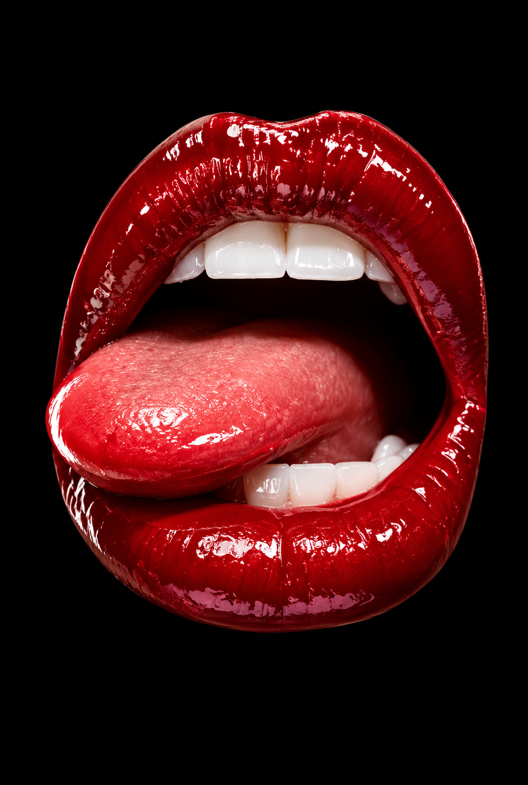 Red Lips - Impression sur aluminium HD | E9 Fine Metal Art