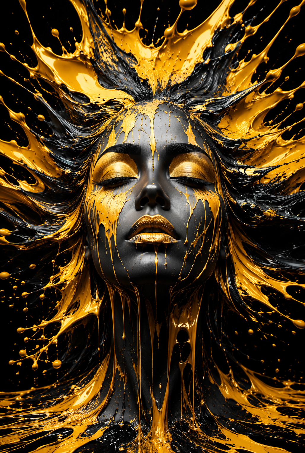 Golden Storm - Impression sur aluminium HD | E9 Fine Metal Art