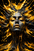 Golden Storm - Impression sur aluminium HD | E9 Fine Metal Art