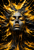 Golden Storm - Impression sur aluminium HD | E9 Fine Metal Art