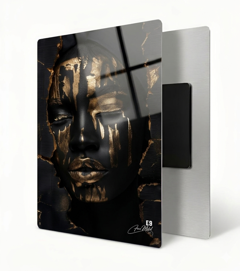 Golden Mask - Ultra HD Luxury Art Aluminum Plate