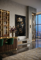 Masque Doré - Plaque Aluminium Art Luxe Ultra HD