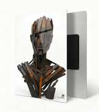 Buste Fragmenté - Plaque Aluminium Art Contemporain Ultra HD