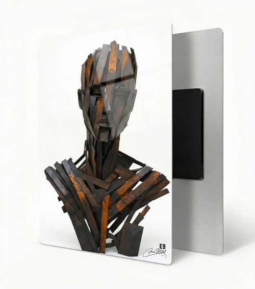 Buste Fragmenté - Plaque Aluminium Art Contemporain Ultra HD
