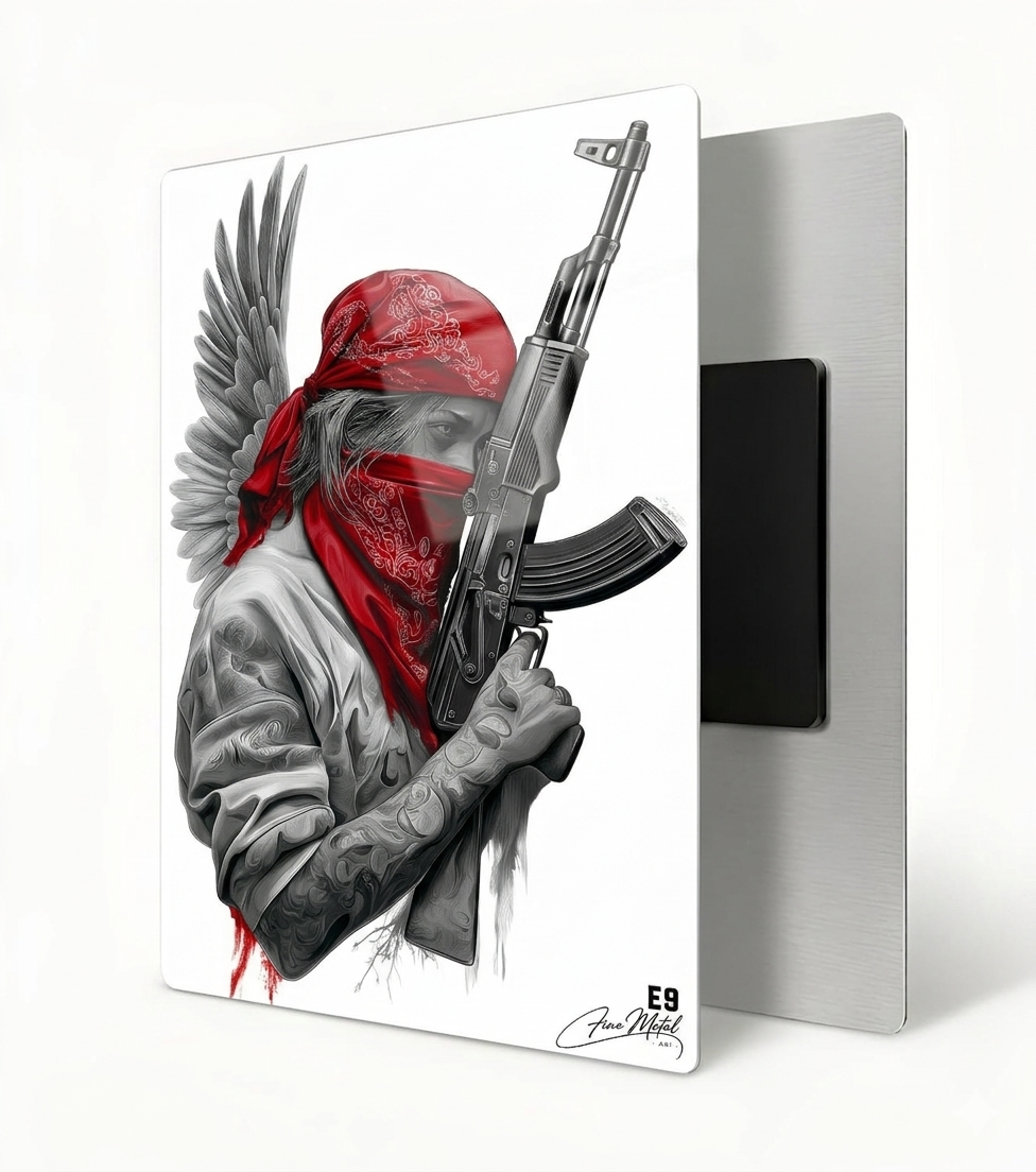 Oiseau Rebelle - Plaque Aluminium Street Art Ultra HD