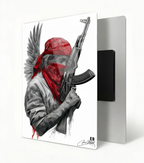 Oiseau Rebelle - Plaque Aluminium Street Art Ultra HD