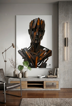 Buste Fragmenté - Plaque Aluminium Art Contemporain Ultra HD