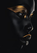 Shadow & Gold - Impression sur aluminium HD | E9 Fine Metal Art