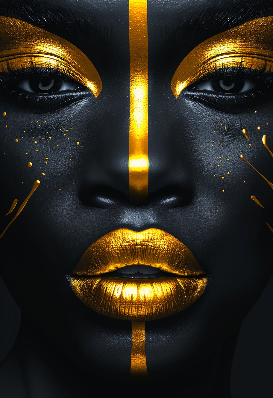 Golden Goddess - Impression sur aluminium HD | E9 Fine Metal Art
