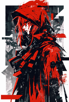 Crimson Shadow - Impression sur aluminium HD | E9 Fine Metal Art