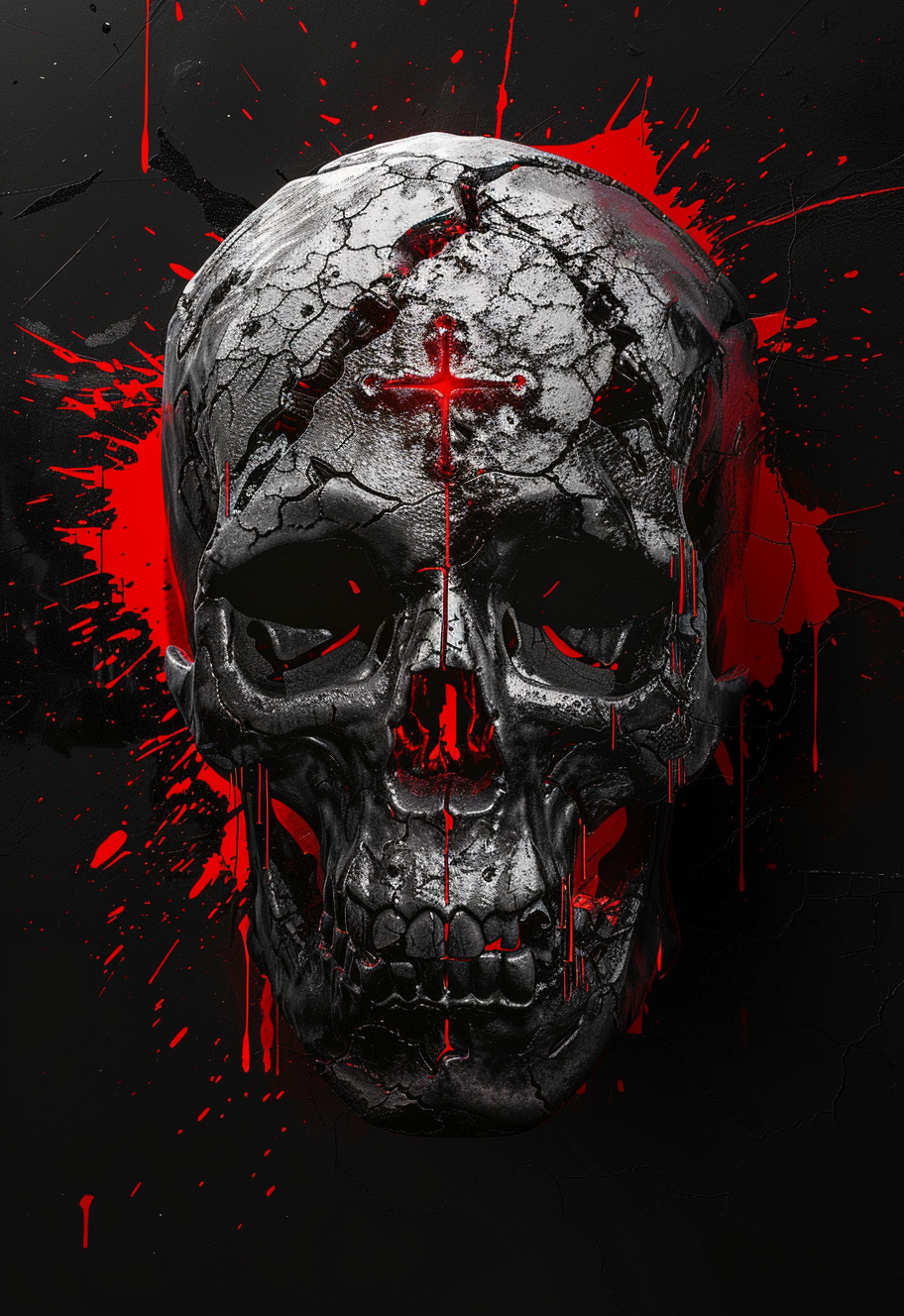 Sacred Skull - Impression sur aluminium HD | E9 Fine Metal Art