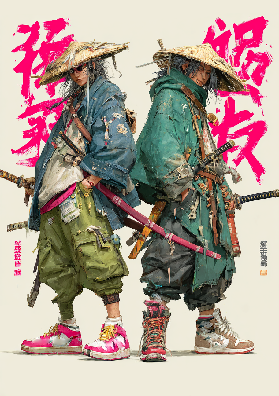 Samouraï Sneaker Ronin - Impression sur aluminium HD | E9 Fine Metal Art