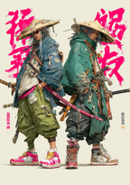 Samouraï Sneaker Ronin - Impression sur aluminium HD | E9 Fine Metal Art