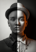 Half & Half I - Impression sur aluminium HD | E9 Fine Metal Art