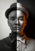 Half & Half I - Impression sur aluminium HD | E9 Fine Metal Art