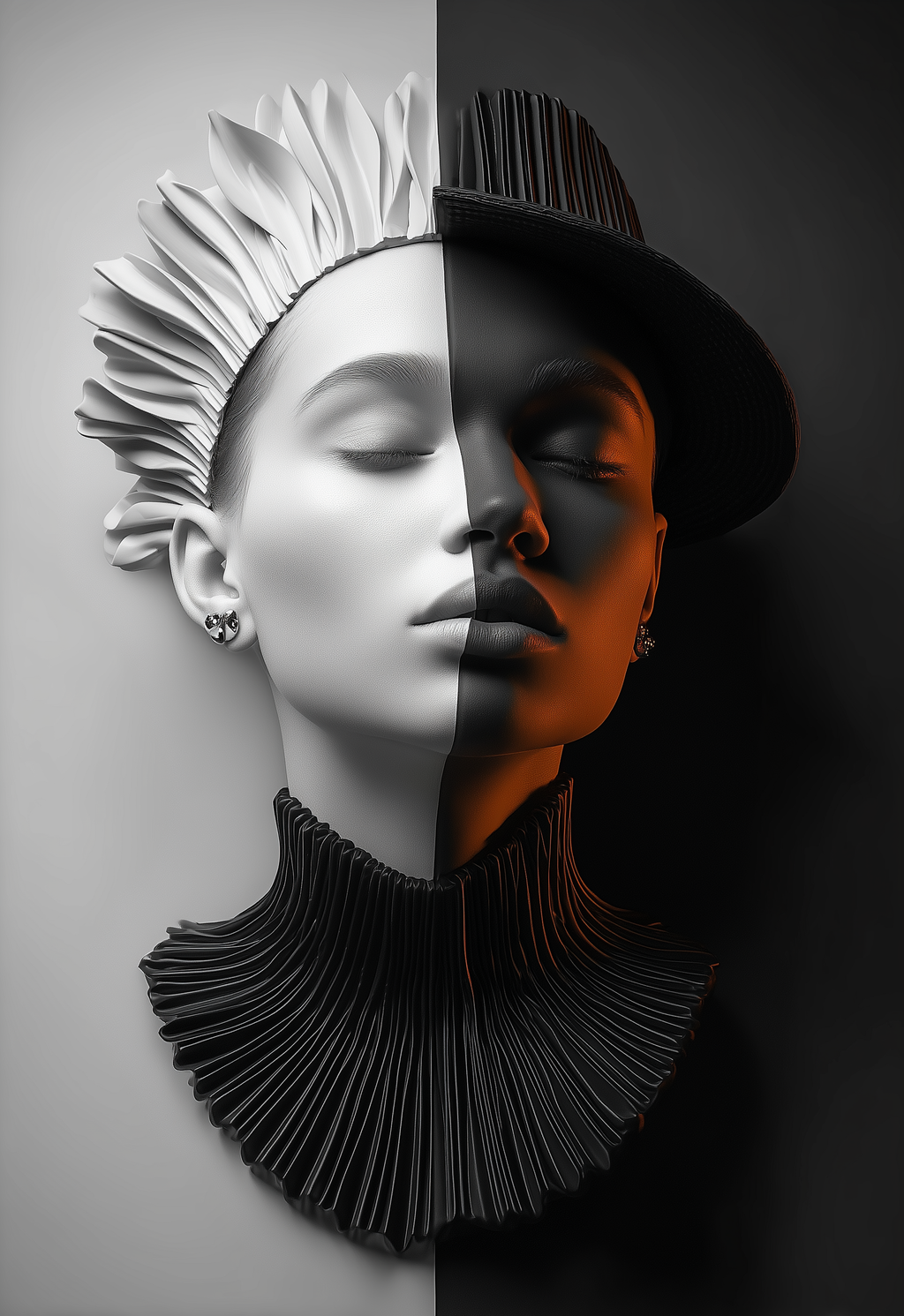 Half & Half IV - Impression sur aluminium HD | E9 Fine Metal Art