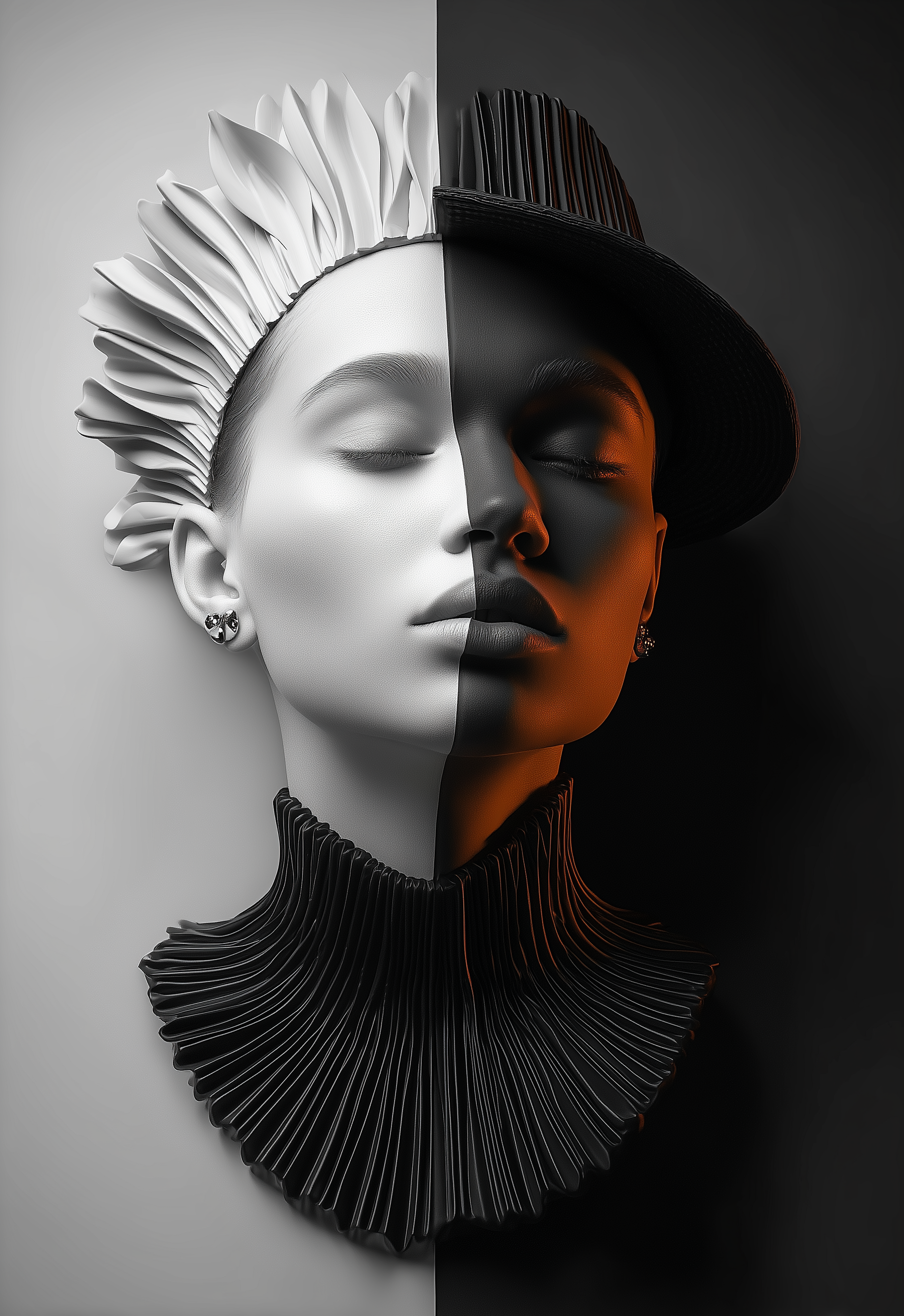 Half & Half IV - Impression sur aluminium HD | E9 Fine Metal Art