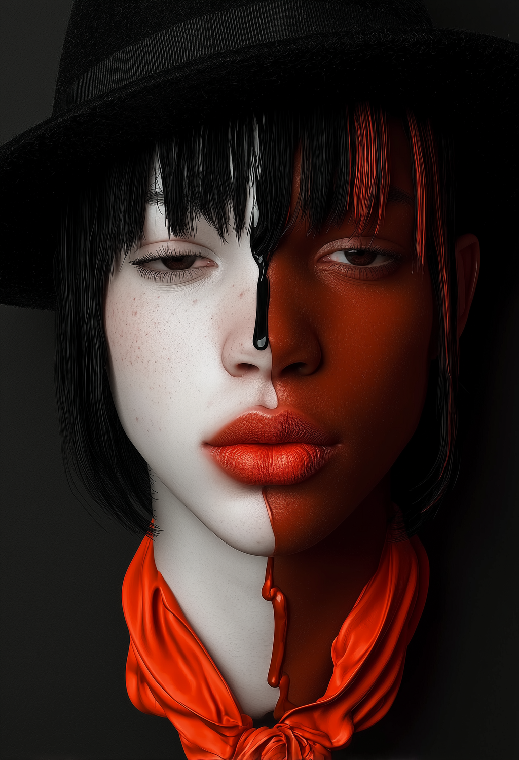 Half & Half V - Impression sur aluminium HD | E9 Fine Metal Art