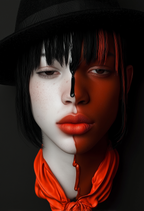 Half & Half V - Impression sur aluminium HD | E9 Fine Metal Art