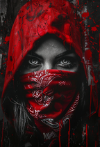 Red Hood Girl - Impression sur aluminium HD | E9 Fine Metal Art