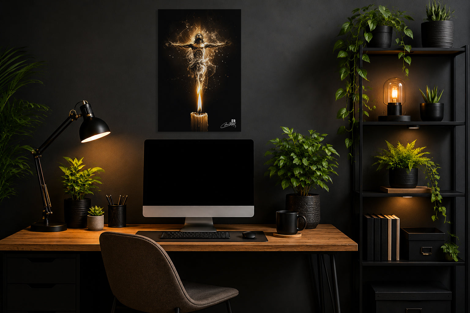 The Flame of Christ - Impression sur aluminium HD | E9 Fine Metal Art