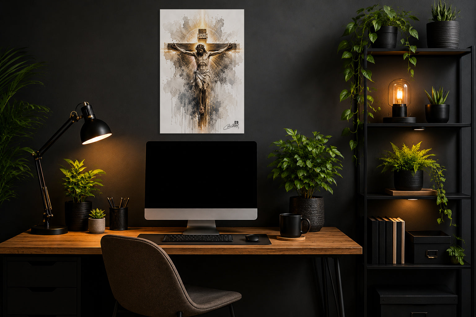 INRI - Lumière du Sacrifice - Impression sur aluminium HD | E9 Fine Metal Art
