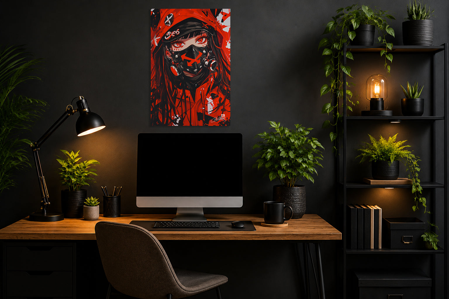 Cyber Red - Impression sur aluminium HD | E9 Fine Metal Art