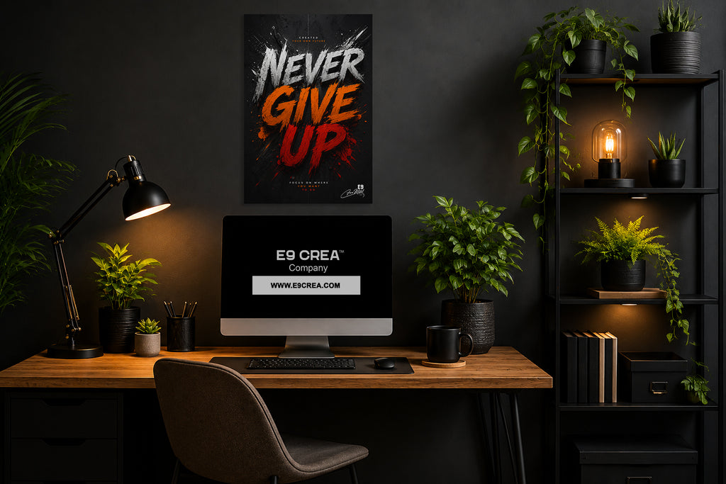 Never Give Up II - Impression sur aluminium HD | E9 Fine Metal Art