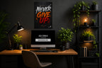 Never Give Up II - Impression sur aluminium HD | E9 Fine Metal Art