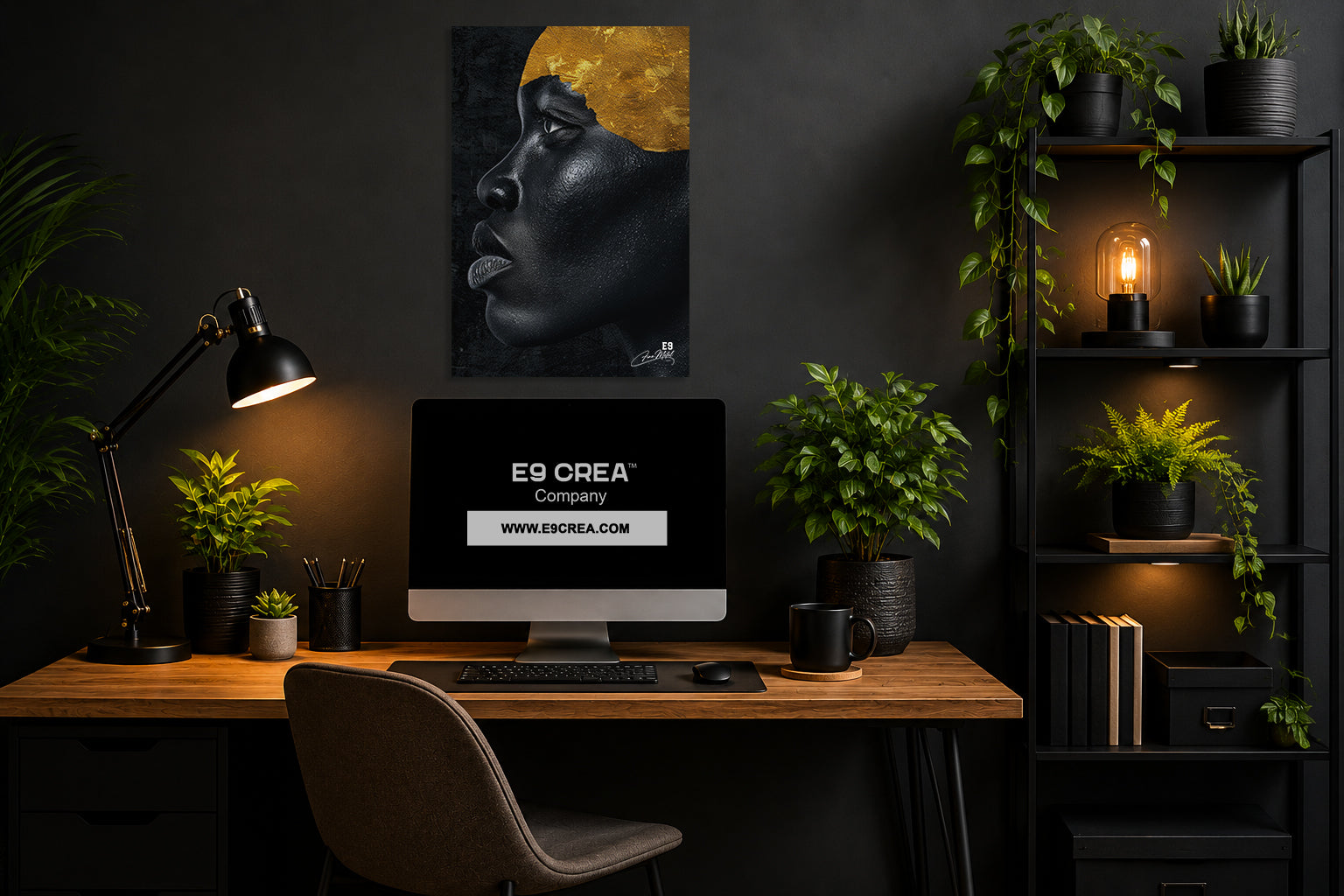 Golden Crown - Impression sur aluminium HD | E9 Fine Metal Art