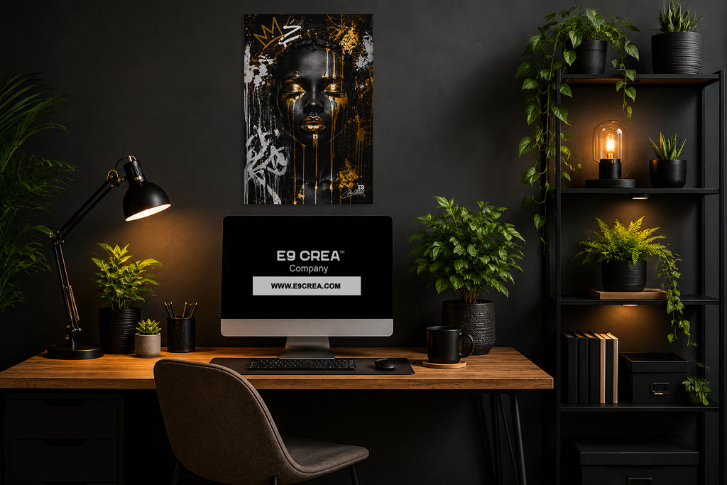 Reine Obsidienne - Impression sur aluminium HD | E9 Fine Metal Ar